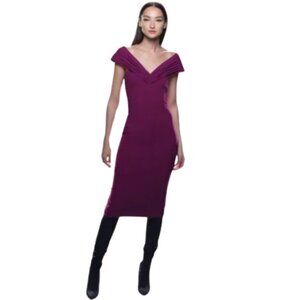 NWT Kimora Lee Simmons Orchid Pleated Neckline Dress 4